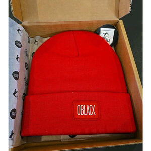 OBlack Beanie In Original Box New Red MSRP 35.00 (D-41)